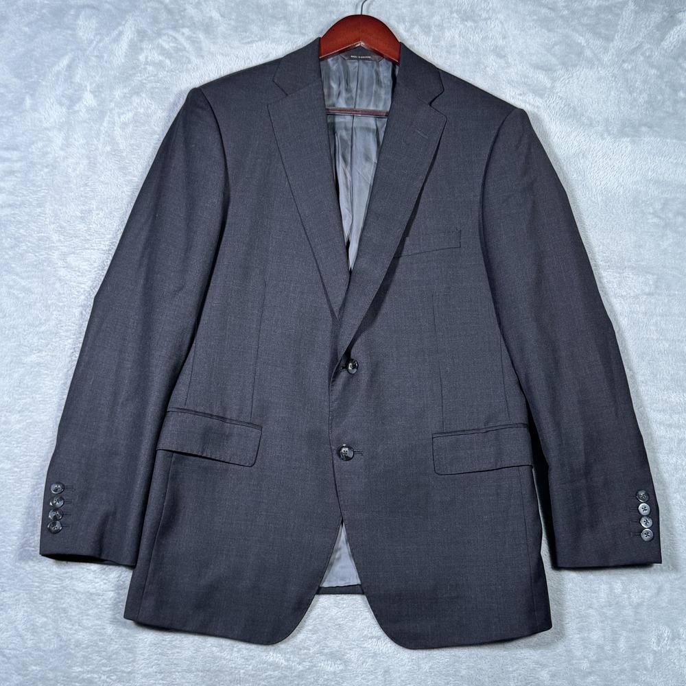 Paul‎ Stuart Blazer Mens 40R Gray Wool Super 120s Made in Canada Jacket